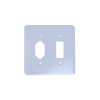 Placa 4x4 para Tomada Fixa de embutir + Interruptor 1 Tecla