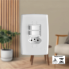 Interruptores 2 Teclas Paralelas + Tomada  2P + T 10A 250V - Image 2