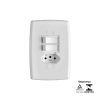 Interruptores 2 Teclas Paralelas + Tomada  2P + T 10A 250V