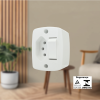Interruptor Sobrepor Retangular 1 Tecla Simples + 1 Tomada 2P + T 20A 250V - Image 2