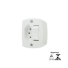 Interruptor Sobrepor Retangular 1 Tecla Simples + 1 Tomada 2P + T 20A 250V