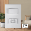 Conjunto 4x2 Interruptor Simples + tomada 10A - Image 3