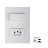 Conjunto 4x2 Interruptor Simples + tomada 10A