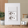 Conjunto 1 Interruptor Simples 10A e 2 Tomadas 10A 250V - Image 2